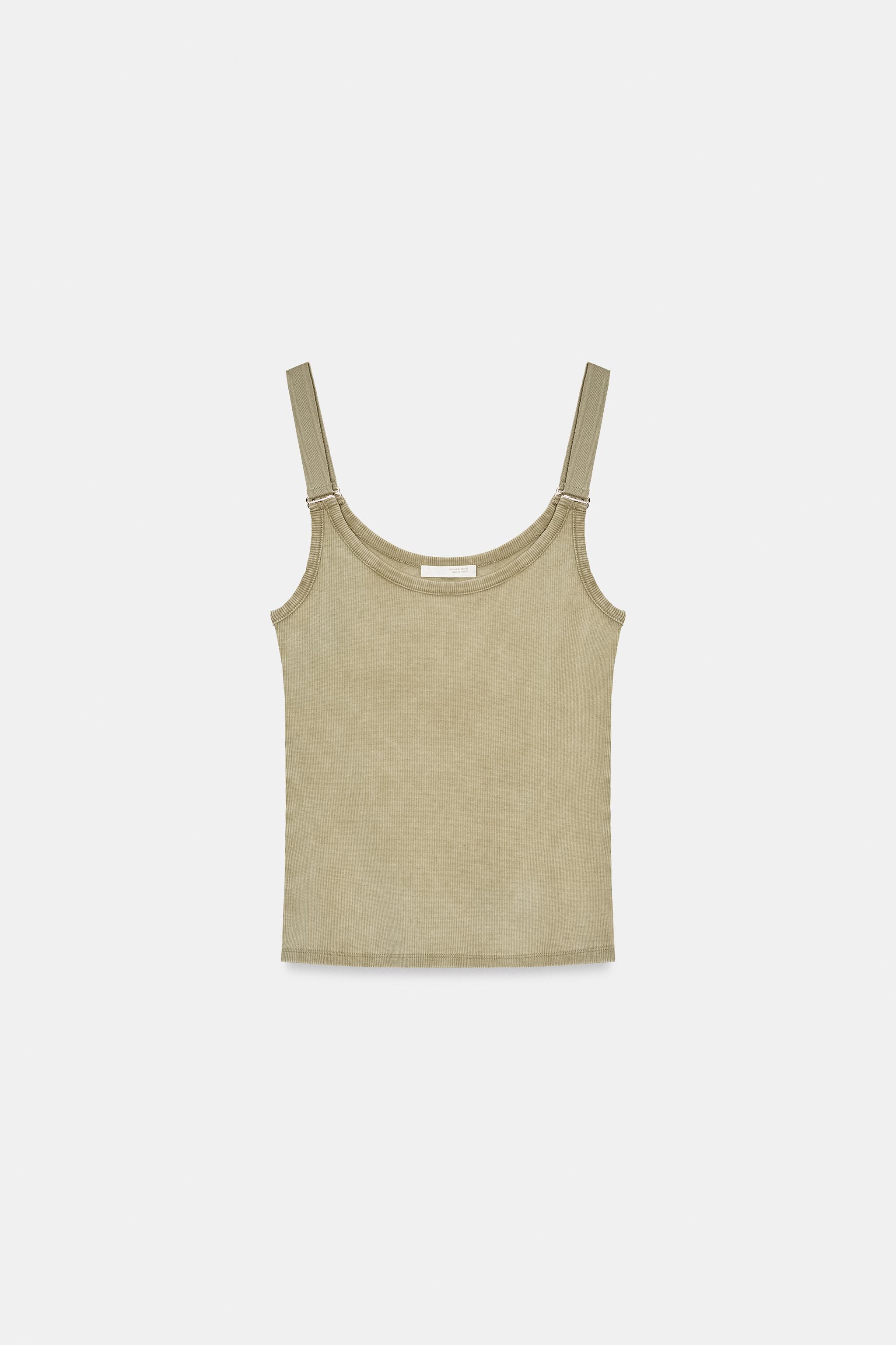 WASHED EFFECT RIB TOP